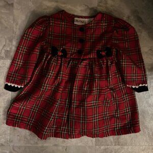 🌟 size 2t baby girls red dress formal  little girl christmas 2 t babies plaid